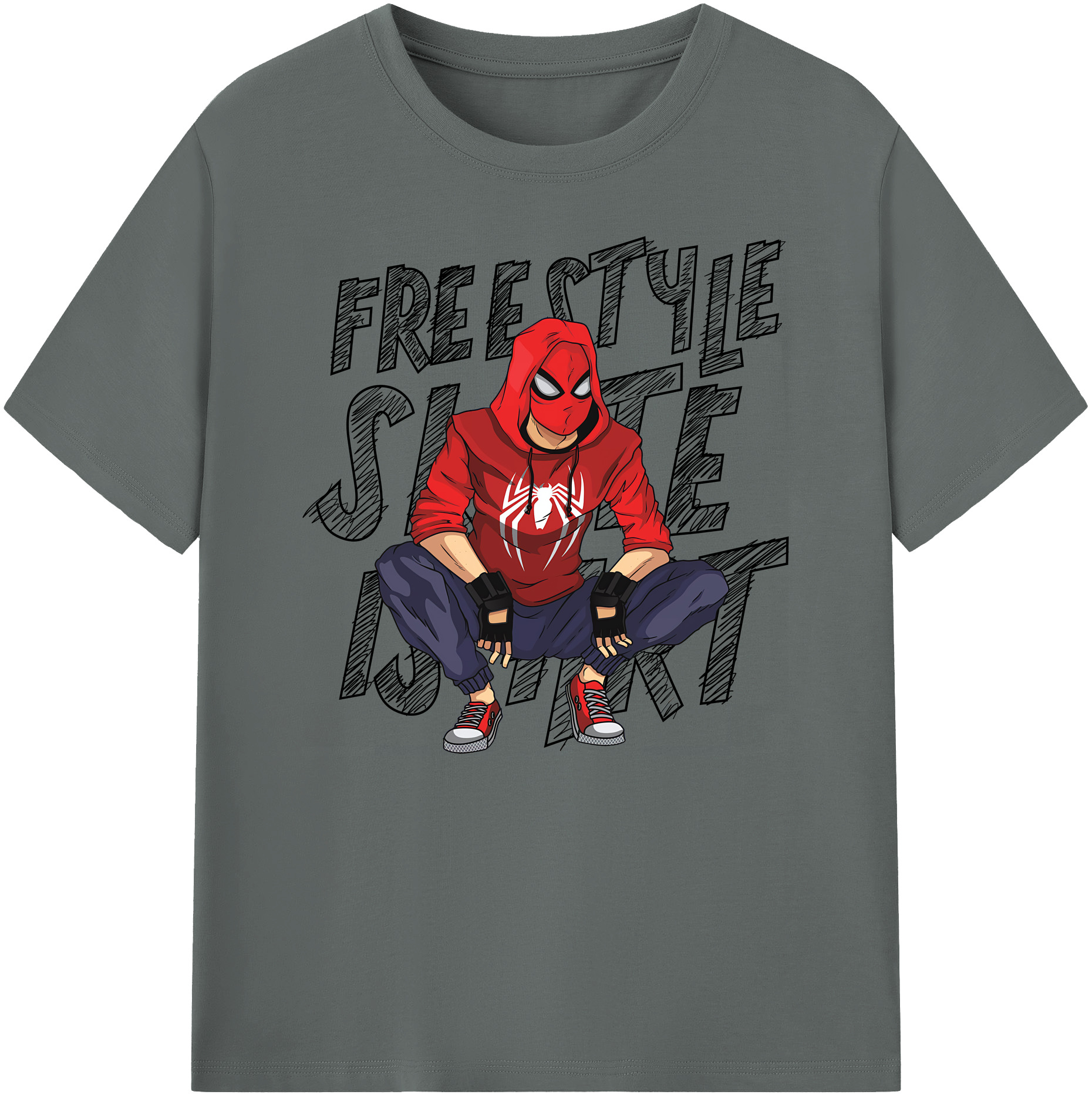 （画像用） Spider Man スパイダーマン 綿100％ メンズ半袖Tシャツ｜肌触りやわらか＆通気性